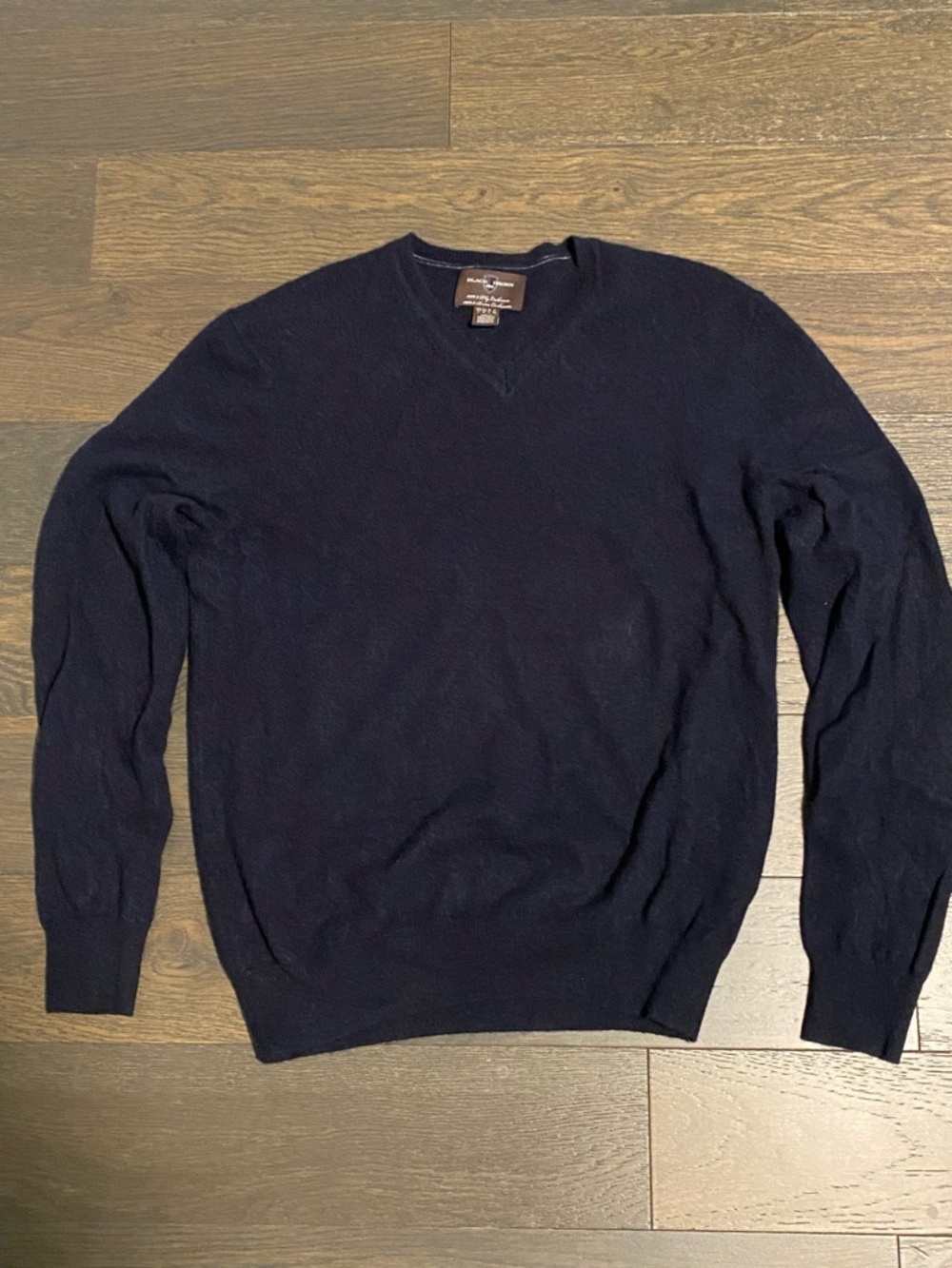 Black Brown 1826 Men's Navy V-Neck Sweater